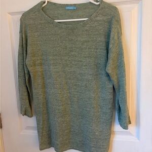 J McLaughlin linen green top